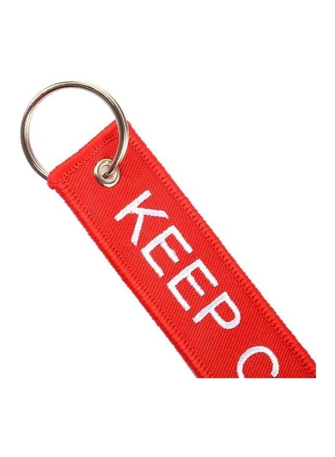 بيعتكلها التطريز سيارة دراجة نارية المفاتيح حلقة رئيسية تشافيرو مفتاح Fobs للسيارات الهدايا الأصدقاء لطيف حلقة رئيسية الموضة (الحفاظ على الهدوء والاستمرار) - Image 4