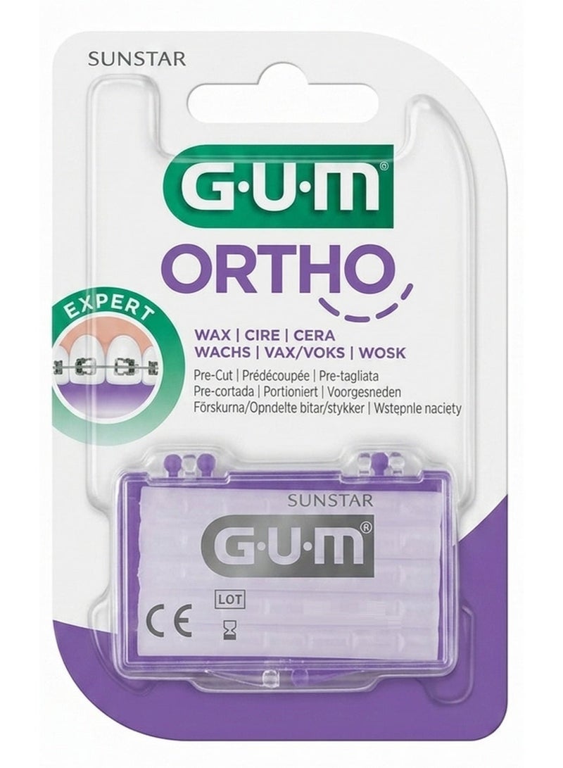 SUNSTAR GUM Ortho Wax for braces is formulated with a blend of Aloe Vera and Vitamin E #723 - Image 1
