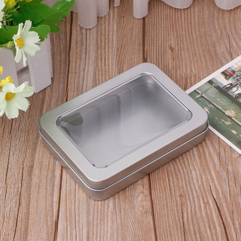 4PCS USB Flash Drive Storage Transparent Boxes Tinplate Storage Case Organizer - Image 5