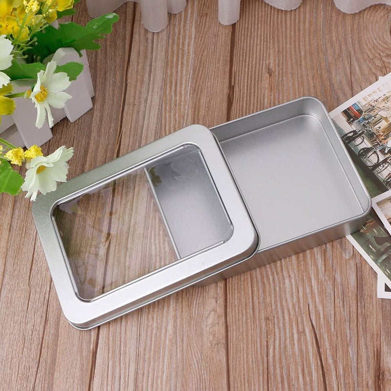 4PCS USB Flash Drive Storage Transparent Boxes Tinplate Storage Case Organizer - Image 4