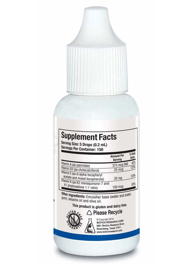 BIOTICS Bio ADEK Mulsion - Emulsified Formula, Improved Bioavailability, Supports Healthy Immune Responses, Bone Health, Eye Health, Cardiovascular Health, 1 fl oz - Image 2