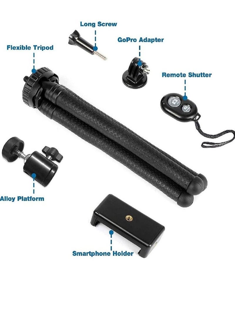 GENNEXT Premium Flexible Phone Tripod with Wireless Remote, Mini Tripod Stand for Camera GoPro/Mobile  - Image 2
