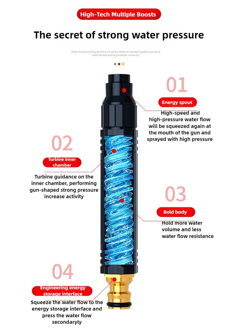 Nakhl Car Washing High Pressure Water Gun Nozzle,Garden Hose Nozzle Spray - High Pressure Metal Water Gun Sprinkler,Adjustable Metal Nozzle Garden Hose Sprinkler  - Image 2