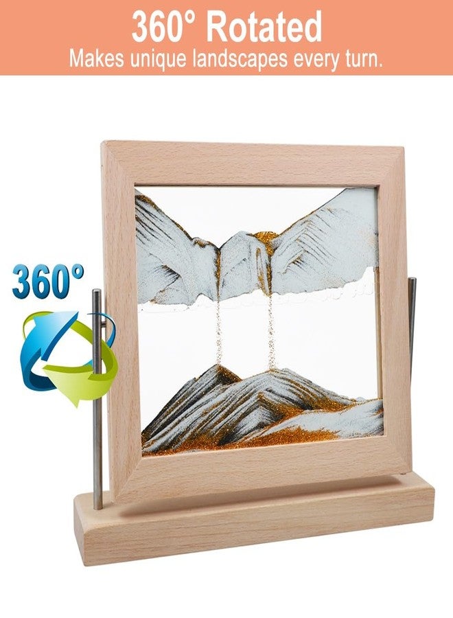 Vindar Dynamic Sand Art Picture, Moving Sand Art Picture, Desktop Motion Sandscape for Home/Office Decor, Relaxing & Stress Relief Gift (Luxury Gold) - Image 4