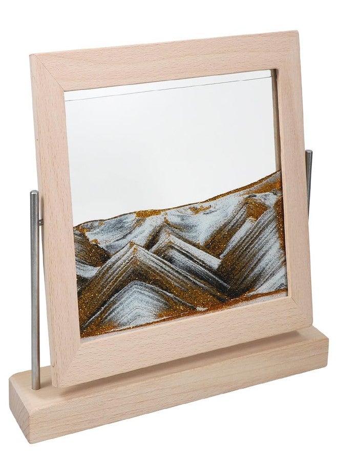Vindar Dynamic Sand Art Picture, Moving Sand Art Picture, Desktop Motion Sandscape for Home/Office Decor, Relaxing & Stress Relief Gift (Luxury Gold) - Image 1