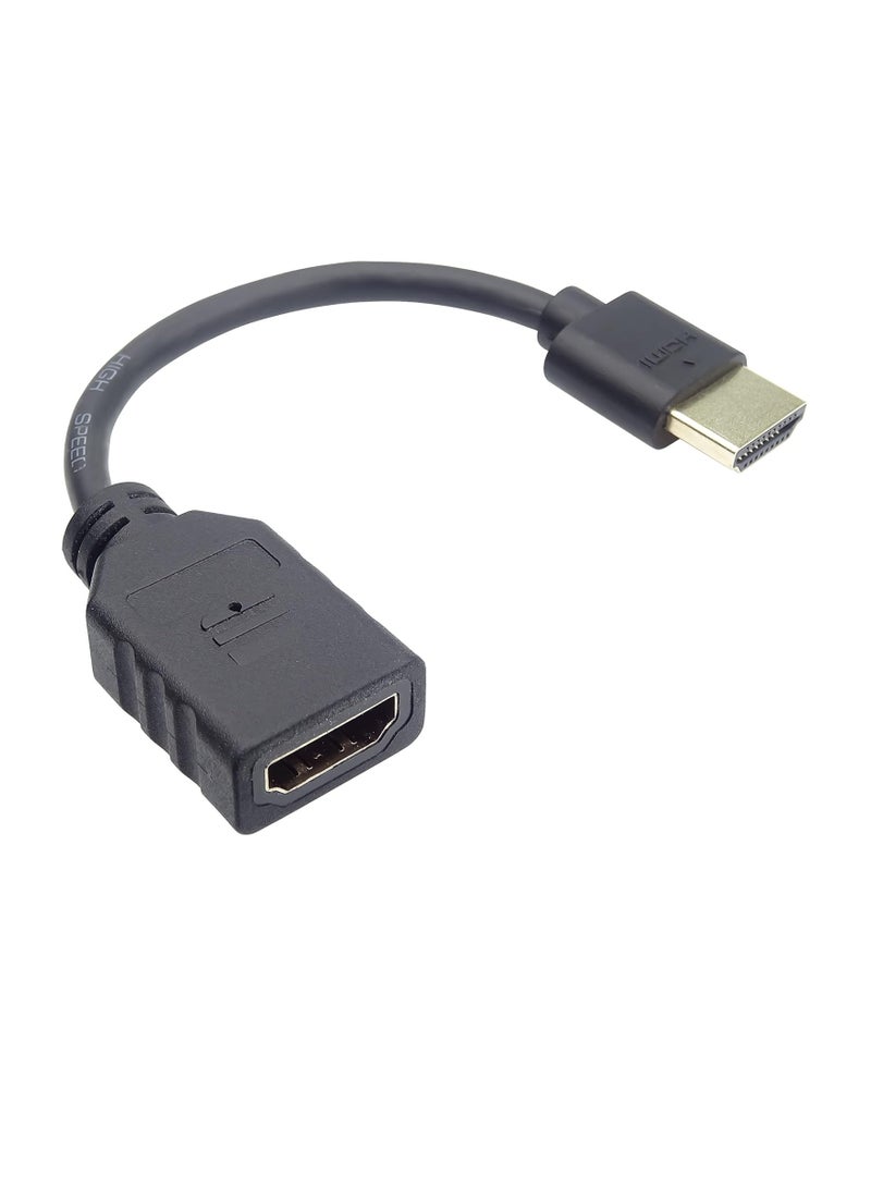 High Speed Cable HDMI to HDMI Cable , full HD 1080P Male to Female Stable image , Video Adapter  , for Laptops , PC and display more stable signal transmission ,Small , black 