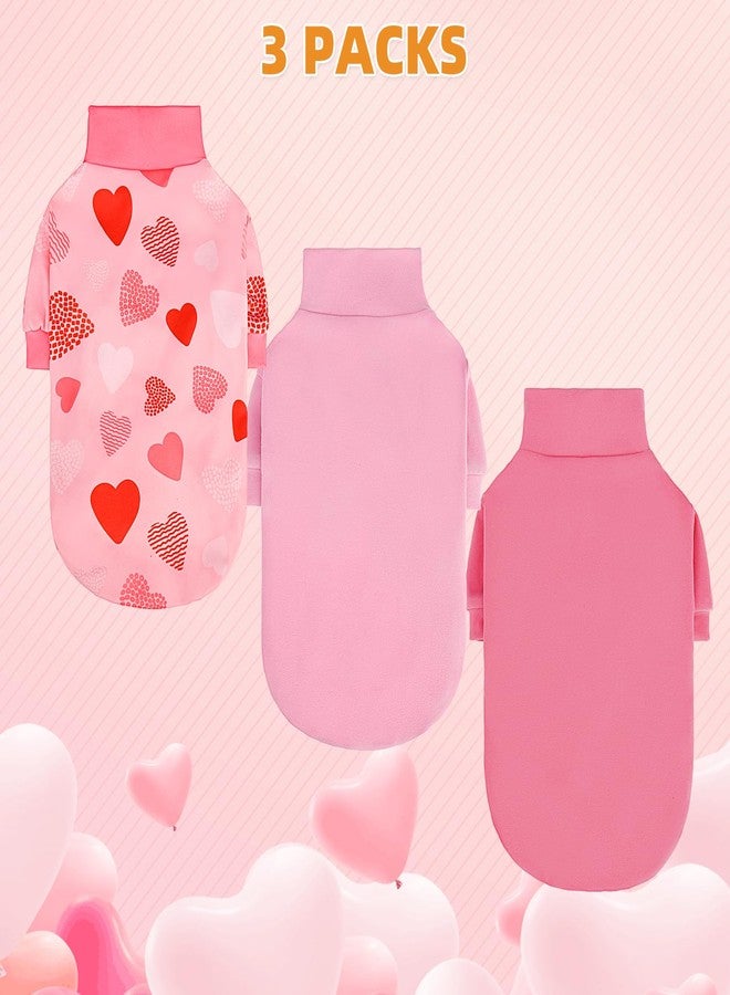 KOOLTAIL Dog Sweater,3 Pack Fuzzy Thick Super Soft Warm Dog Winter Sweater Turtleneck Pullover for Cold Weather,Fleece Pet Fall Clothes Coats for Small Medium Large Dogs Puppy Girls Boys Pink SM - Image 2