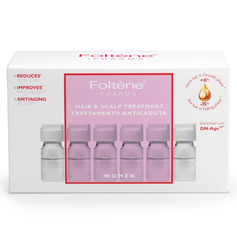 FOLTENE Hair Regrowth Treatment for Women â€“ Hair Serum for Hair Growth with Tricalgoxyl â€“ Anti-Thinning Scalp Formula for Thicker, Stronger Hair â€“ Free from Parabens & Sulfates â€“ 24 Vials - Image 1