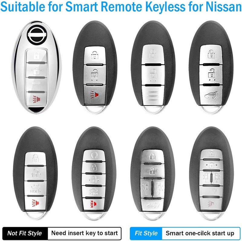 Autophone غطاء مفتاح أوتوفون مع سلسلة مفاتيح جلدية لطرازات نيسان - Image 2