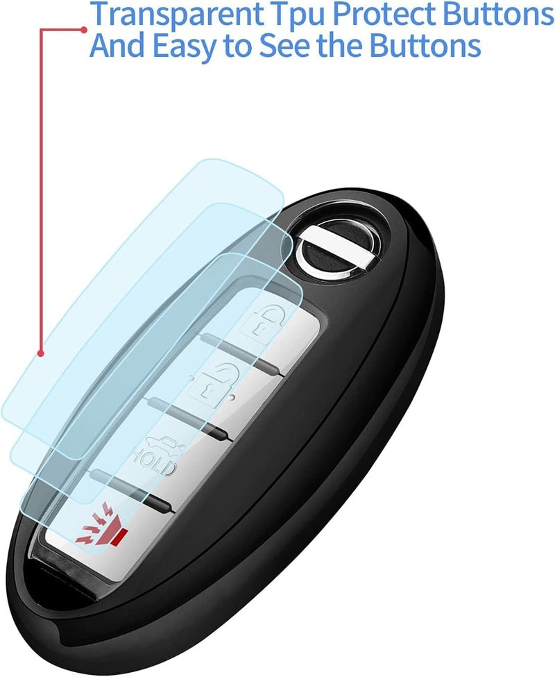 Autophone غطاء مفتاح أوتوفون مع سلسلة مفاتيح جلدية لطرازات نيسان - Image 4