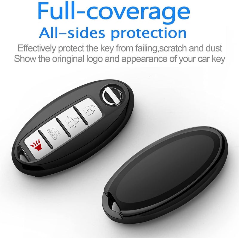 Autophone غطاء مفتاح أوتوفون مع سلسلة مفاتيح جلدية لطرازات نيسان - Image 3