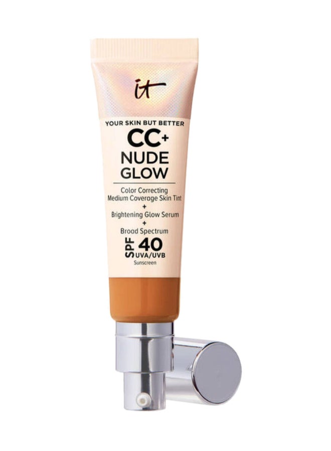 IT COSMETICS Cc+ Nude Glow Lightweight Foundation + Glow Serum With Spf 40 Tan Rich - Image 1