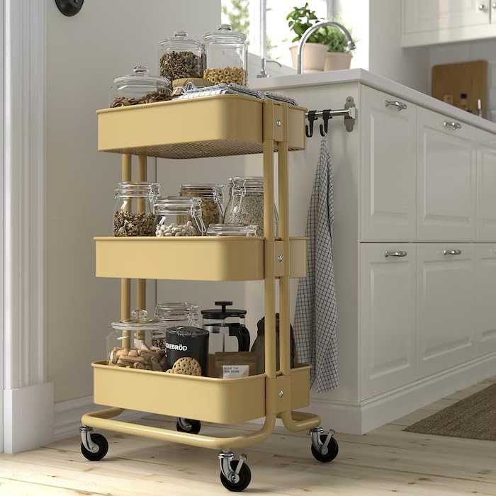 Multi-Purpose Kitchen Organizer Rack Trolley with Wheels, Multi-Purpose Organizer Rack, Serving Trolley on Wheels for Office, Bathroom, Kitchen, 85 x 42 x 35cm - Image 5