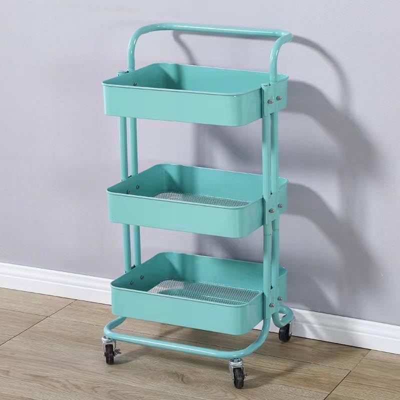 Multi-Purpose Kitchen Organizer Rack Trolley with Wheels, Multi-Purpose Organizer Rack, Serving Trolley on Wheels for Office, Bathroom, Kitchen, 85 x 42 x 35cm - Image 1