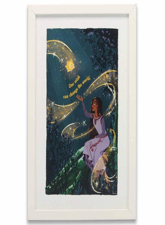 أوبن رود براندز لوحة جدارية خشبية مؤطرة من أوبن رود براندز ديزني "أمنية واحدة يمكن أن تغير العالم" - لوحة جدارية ملهمة لتزيين المنزل - Image 1