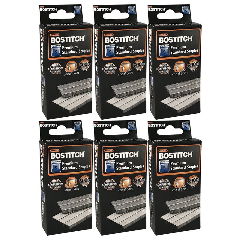 Bostitch Stanley Bostitch Premium Standard Staples 14 6mm High Carbon Steel Chisel Point Bulk 30000 Value Pack SBS1914CPR