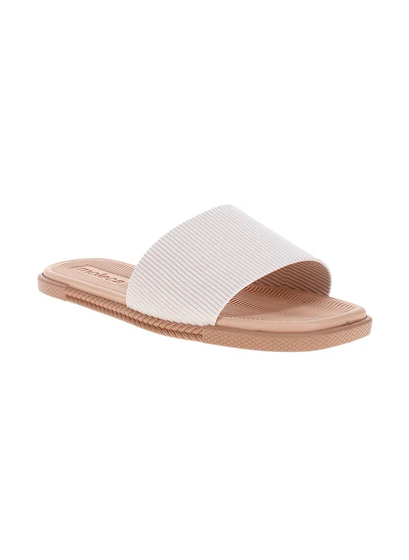 موليكا Moleca Ladies Flat Sandals Off White | Made In Brazil