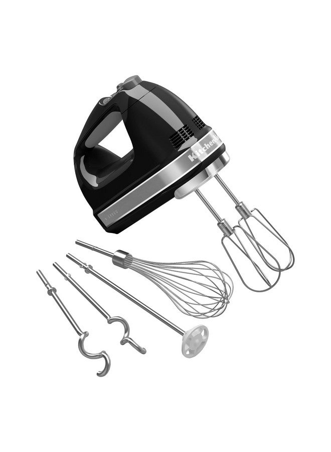 KitchenAid 9-Speed Digital Hand Mixer with Turbo Beater II Accessories and Pro Whisk - Onyx Black - Image 1
