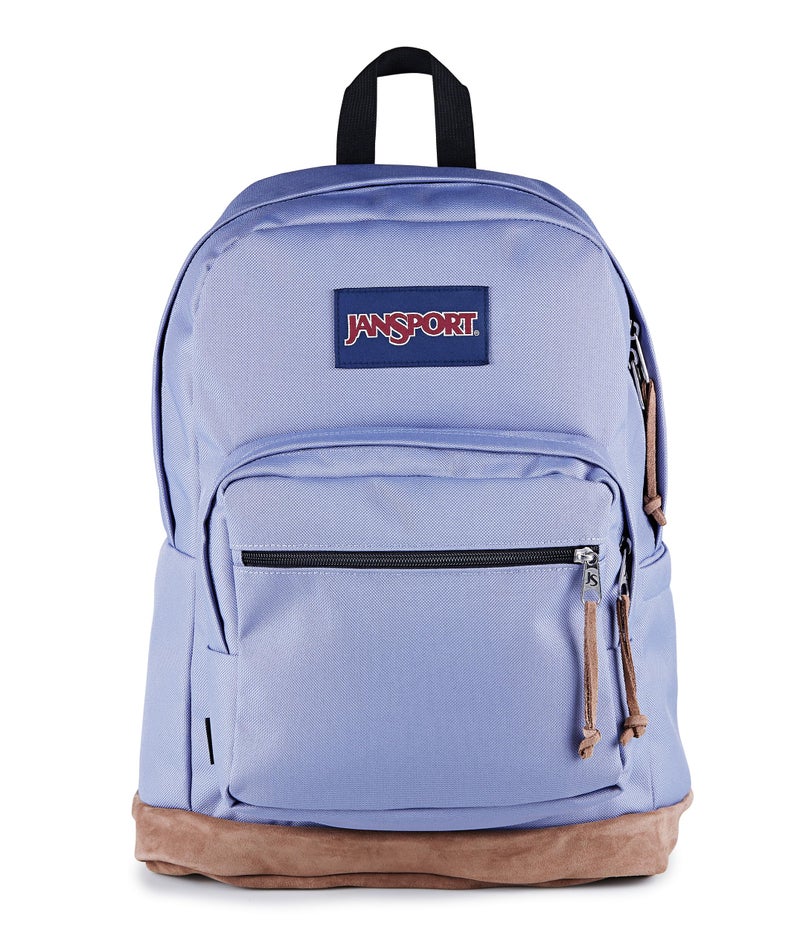 JANSPORT حقيبة ظهر جان سبورت رايت باك - حقيبة يومية متينة مع جيب مبطن لحمل لابتوب 15"، مقصورة رئيسية فسيحة وجيب مدمج لزجاجة الماء، لون لافندر آش - Image 1