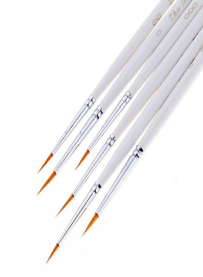 SooKoo Fine Detail Paint Brush Set, 6 Pieces Miniature Art Brushes for Fine Detailing,Art Painting - Acrylic, Watercolor, Oil - Miniatures, Models, Airplane Kits, Nail - Image 4