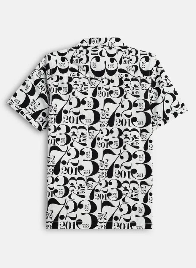 Bonkids Boy's 100% Cotton Printed Regular Fit Shirt