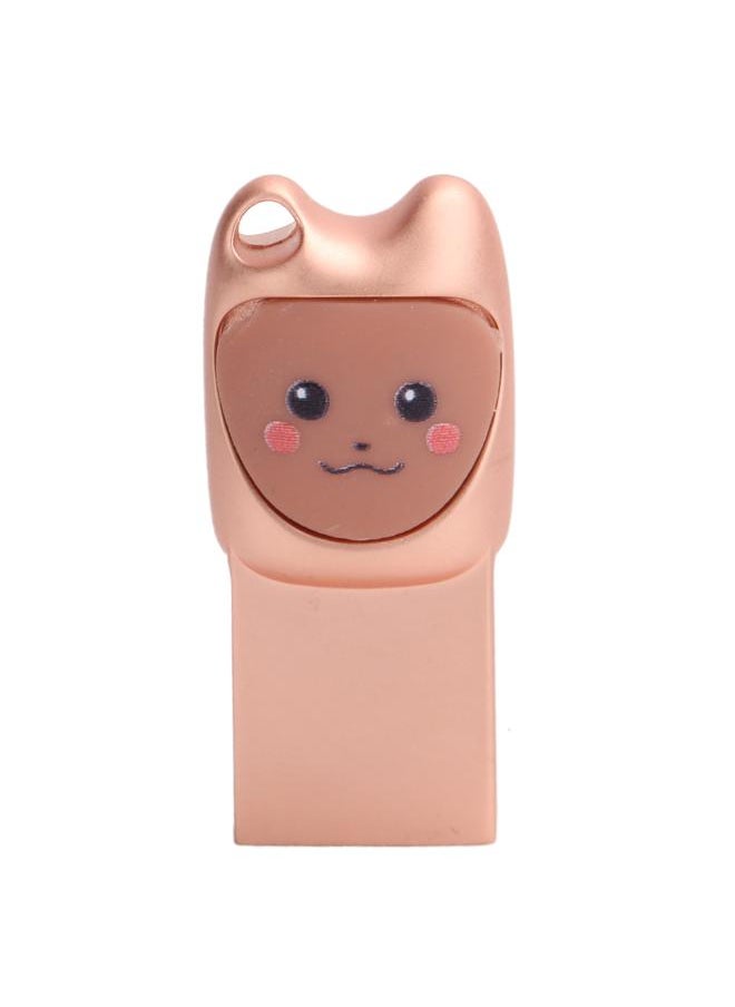 Thoraya Rose Gold - Cute USB flash drive USB2.0 Cute Creative Personality Mini Cartoon Student Girl Car Phone Computer Dual Use 64GB  - Image 4
