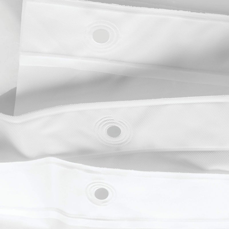 InterDesign iDesign PEVA Mold and Mildew Resistant Plastic Shower Curtain Liner for Use Alone or With Fabric Curtain, Set of 2, 72” x 72”, White - Image 4