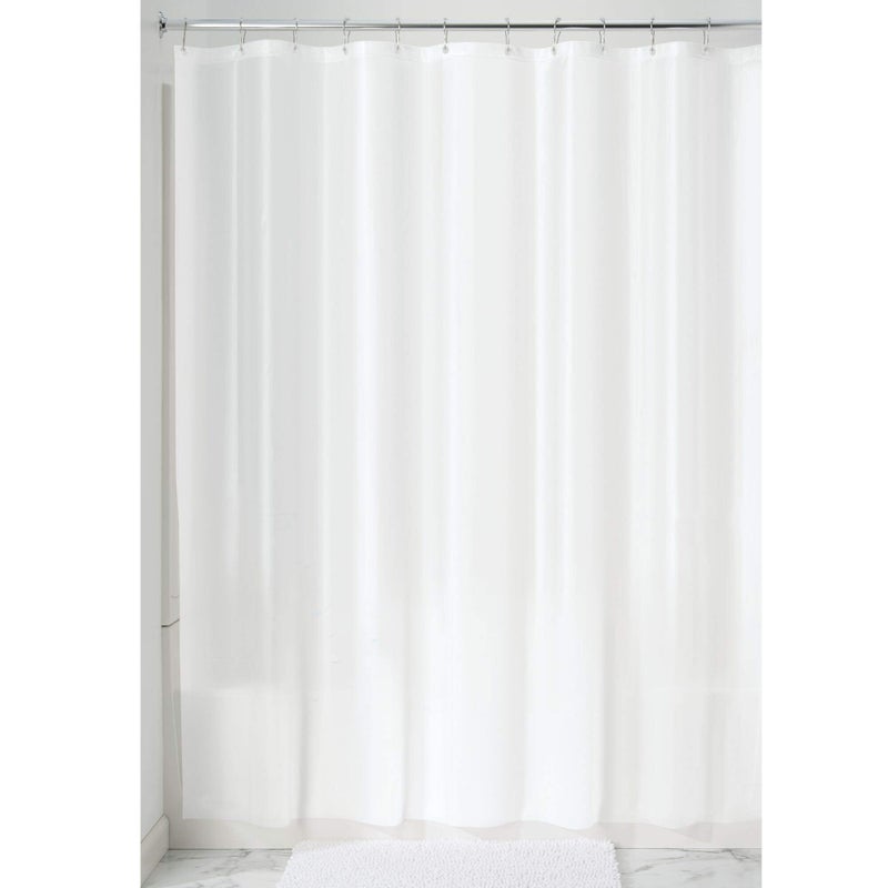 InterDesign iDesign PEVA Mold and Mildew Resistant Plastic Shower Curtain Liner for Use Alone or With Fabric Curtain, Set of 2, 72” x 72”, White - Image 2
