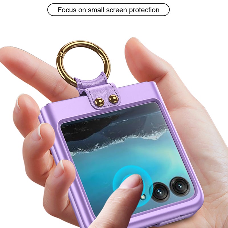 HuHa Case Cover For Motorola Razr 40 Ultra GKK Ultra-thin PC Ring Holder Phone Case(Pink) - Image 4