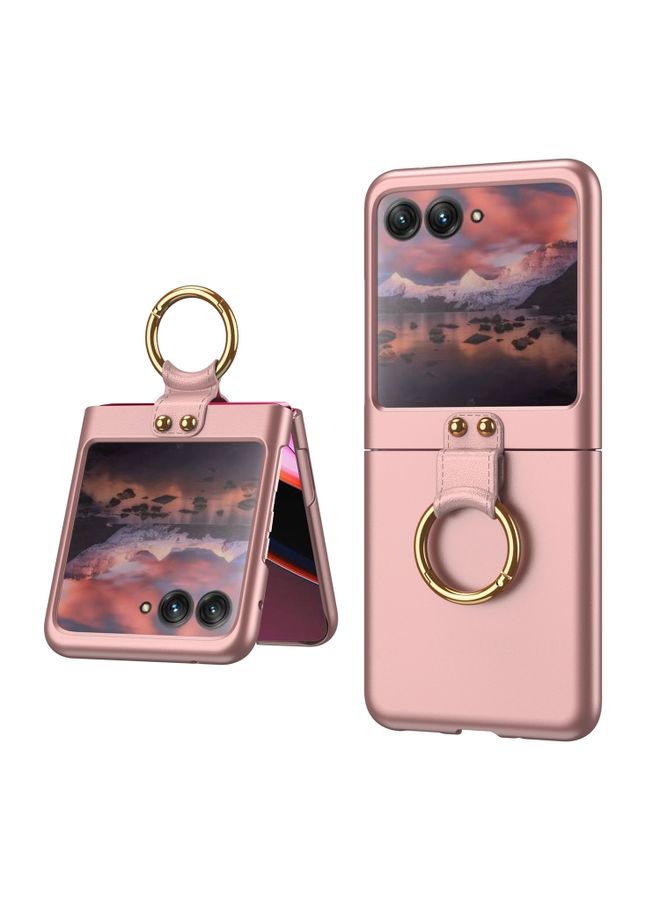HuHa Case Cover For For Motorola Razr 40 Ultra GKK Ultra-thin PC Ring Holder Phone Case(Pink) 