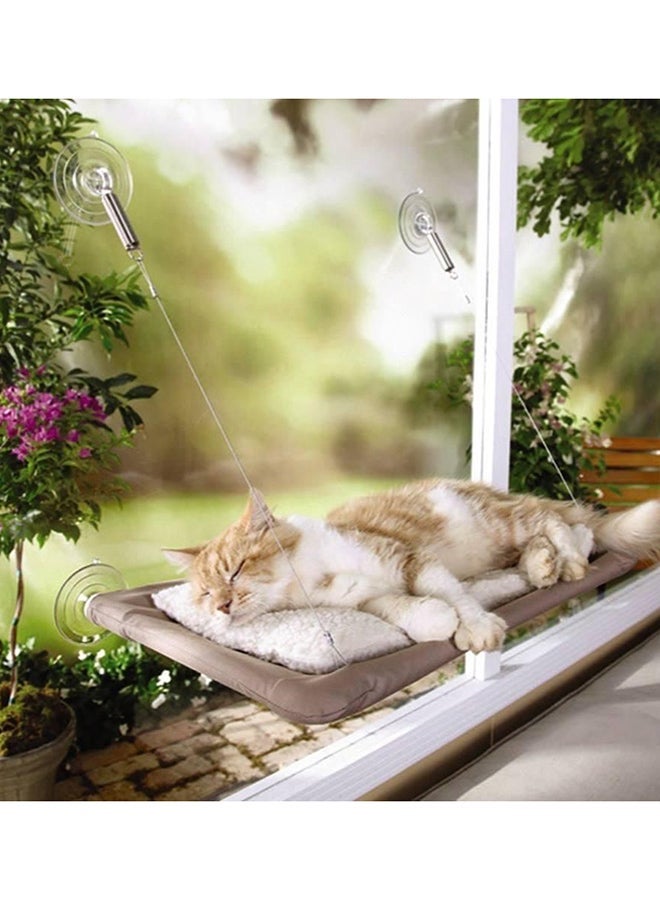 Sunny Seat Window Mounted Cat Bed Beige/White - Image 3