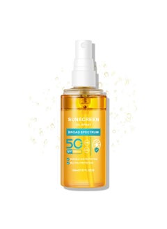 KYDA Oil Sunscreen Spray Glow Oil Sunscreen Mist Spf 50 Lightweight Hydration Body Sunscreen Oil Refreshing Sunscreen Spray Broad Spectrum Uva/Uvb Protection  - Image 1