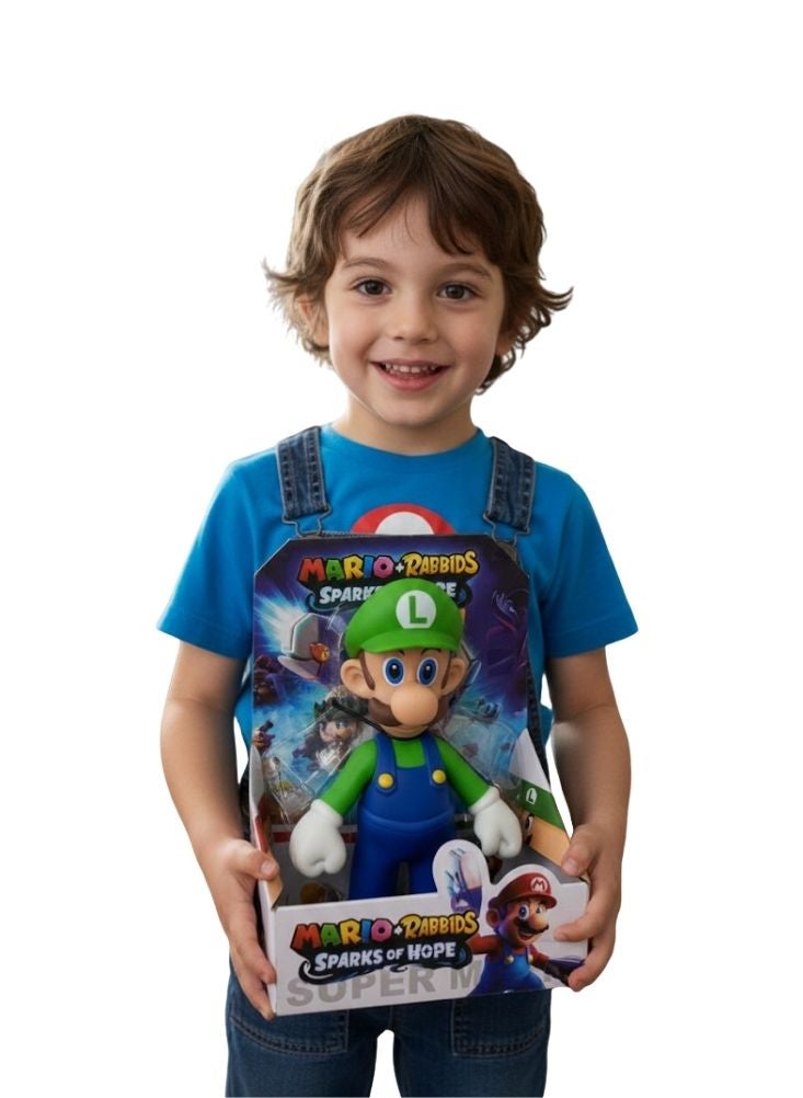 بريميم مجسم لويجي من سلسلة ماريو رابيدز سباركس أوف هوب – لعبة شخصية من لعبة فيديو مع عبوة عرض للأطفال - Image 2