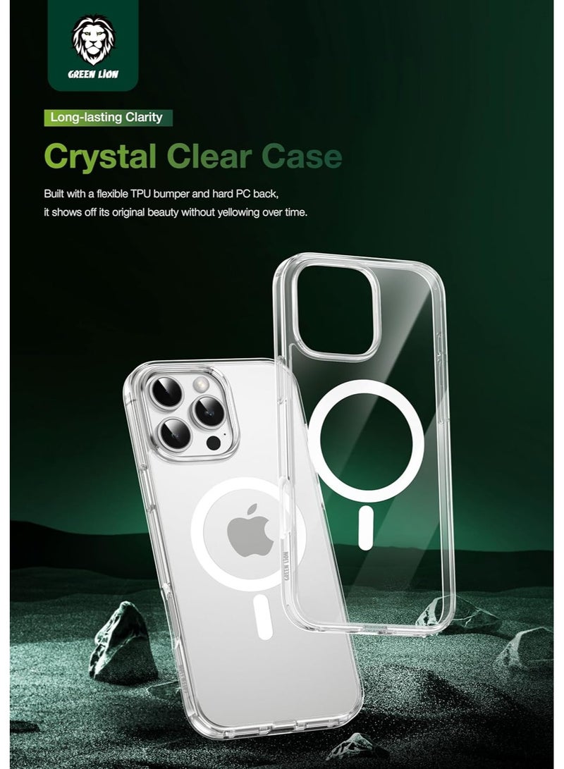 Green Lion Magsafe Crystal Clear Case For iPhone 16 Pro Max - Clear - Image 4