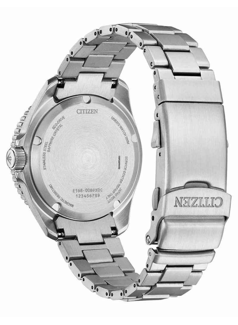 CITIZEN Promaster Eco‑Drive Diver BN0261‑51E, 41 mm Black Dial, Silver Stainless Steel Bracelet, 200 m WR - Image 5