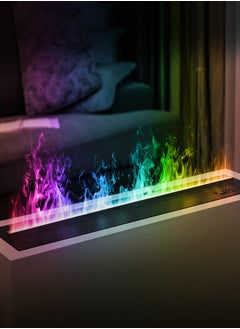 Electric Fireplace 3D Water Vapor Fireplace Recessed Multicolour Realistic Atomized Flame, with Water and Remote Control Electr