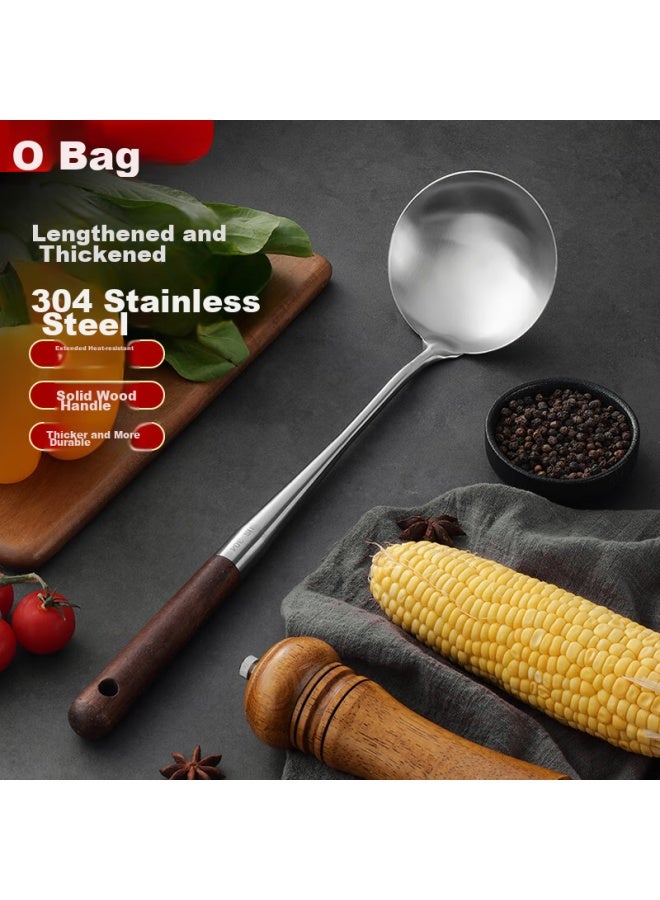 Bayco 304 Stainless Steel Soup Ladle, Large Size, Thickened Long-handled Spoon For Cooking, Serving Porridge, And Hot Pot, Bc8294 - Image 1