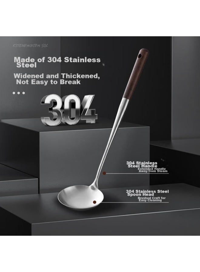 Bayco 304 Stainless Steel Soup Ladle, Large Size, Thickened Long-handled Spoon For Cooking, Serving Porridge, And Hot Pot, Bc8294 - Image 3