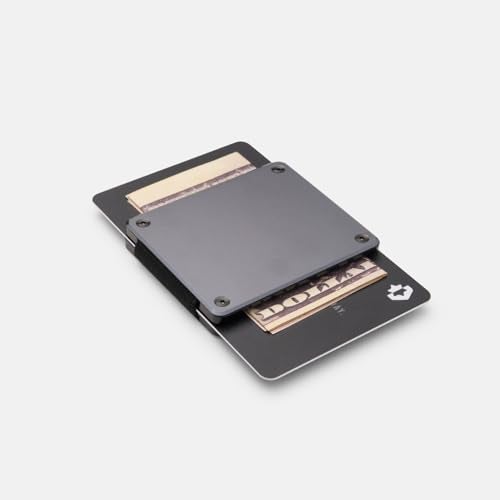 The Ridge Wallet For Men - LITE - The Minimalist Wallet, Smaller - Holds up to 8 Cards, RFID Protection, Sleek, Compact and Lightweight Card Holder - Gunmetal - Image 3