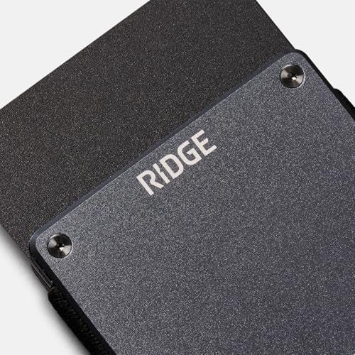 The Ridge Wallet For Men - LITE - The Minimalist Wallet, Smaller - Holds up to 8 Cards, RFID Protection, Sleek, Compact and Lightweight Card Holder - Gunmetal - Image 2