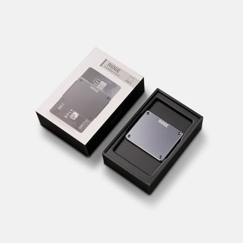 The Ridge Wallet For Men - LITE - The Minimalist Wallet, Smaller - Holds up to 8 Cards, RFID Protection, Sleek, Compact and Lightweight Card Holder - Gunmetal - Image 5