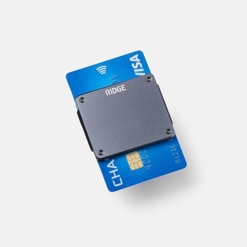 The Ridge Wallet For Men - LITE - The Minimalist Wallet, Smaller - Holds up to 8 Cards, RFID Protection, Sleek, Compact and Lightweight Card Holder - Gunmetal - Image 4