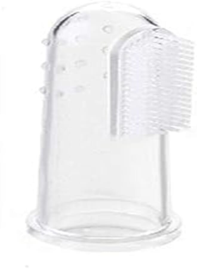 Baby Kids Soft Safe Silicone Finger Toothbrush With Box Gum Brush For Clear Massage Gums Hygiene Habits Train-Blue