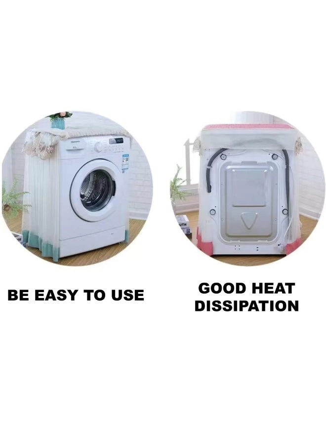 كفر غسالة أوتوماتيك دانتيل شيفون – تصميم ديكوري مستورد - Image 2