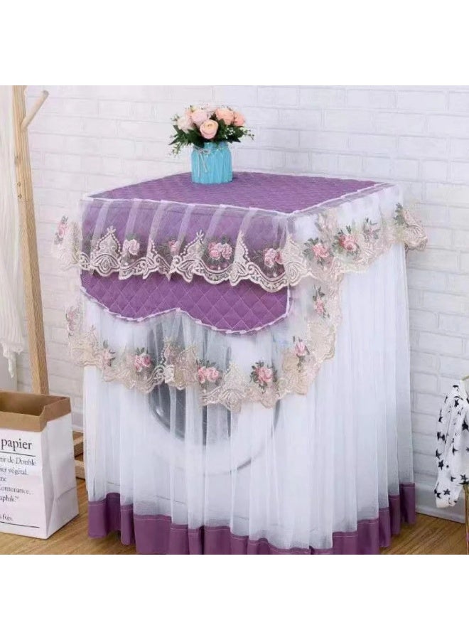 كفر غسالة أوتوماتيك دانتيل شيفون – تصميم ديكوري مستورد - Image 1