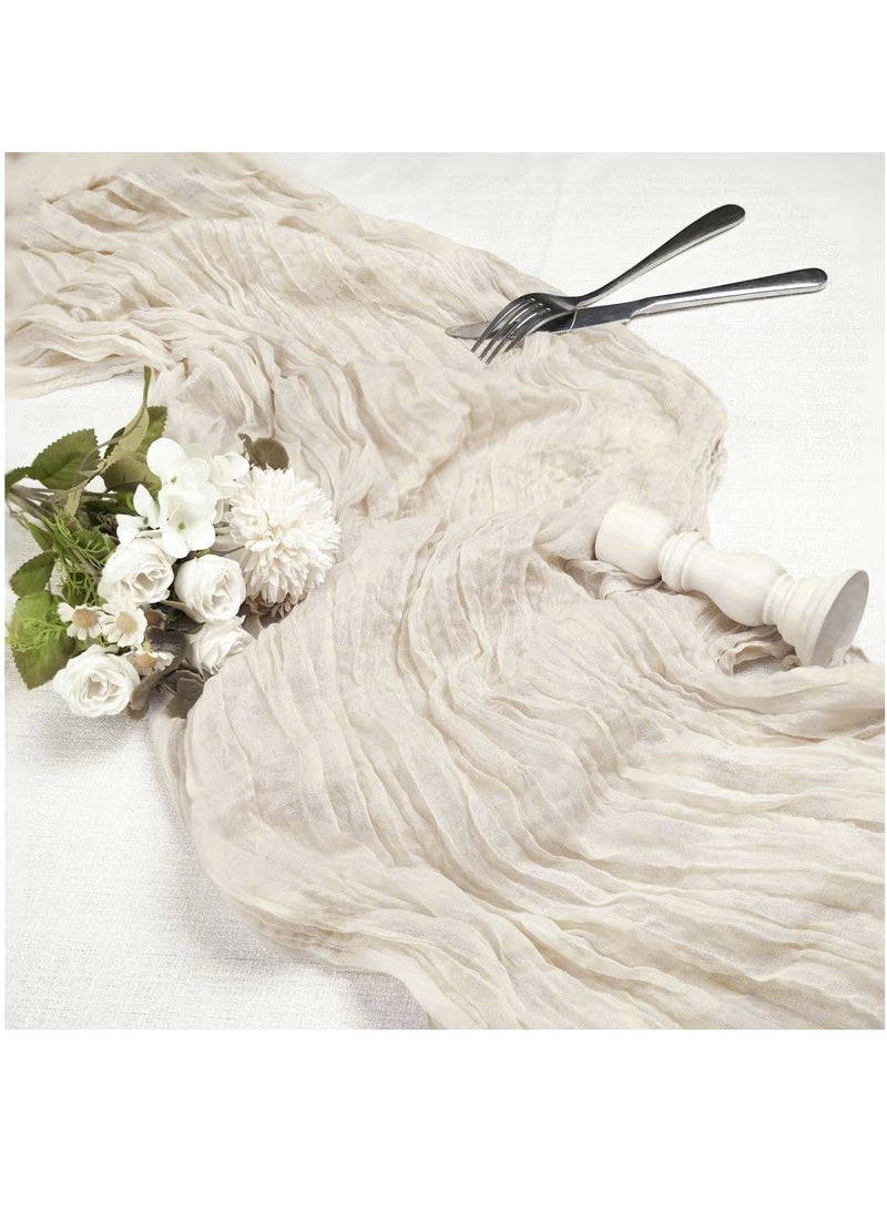 أفضل ذروة مفرش طاولة قطني بيج اللون بنقشة سيامية رومانسية طويلة، مناسب لحفلات الزفاف، وعيد الشكر، وأعياد الميلاد، وتزيين المطاعم، وتزيين عيد الأم، وتزيين المنازل، والتزيين في أي مكان - Image 5