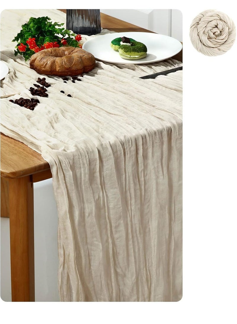 أفضل ذروة مفرش طاولة قطني بيج اللون بنقشة سيامية رومانسية طويلة، مناسب لحفلات الزفاف، وعيد الشكر، وأعياد الميلاد، وتزيين المطاعم، وتزيين عيد الأم، وتزيين المنازل، والتزيين في أي مكان - Image 3