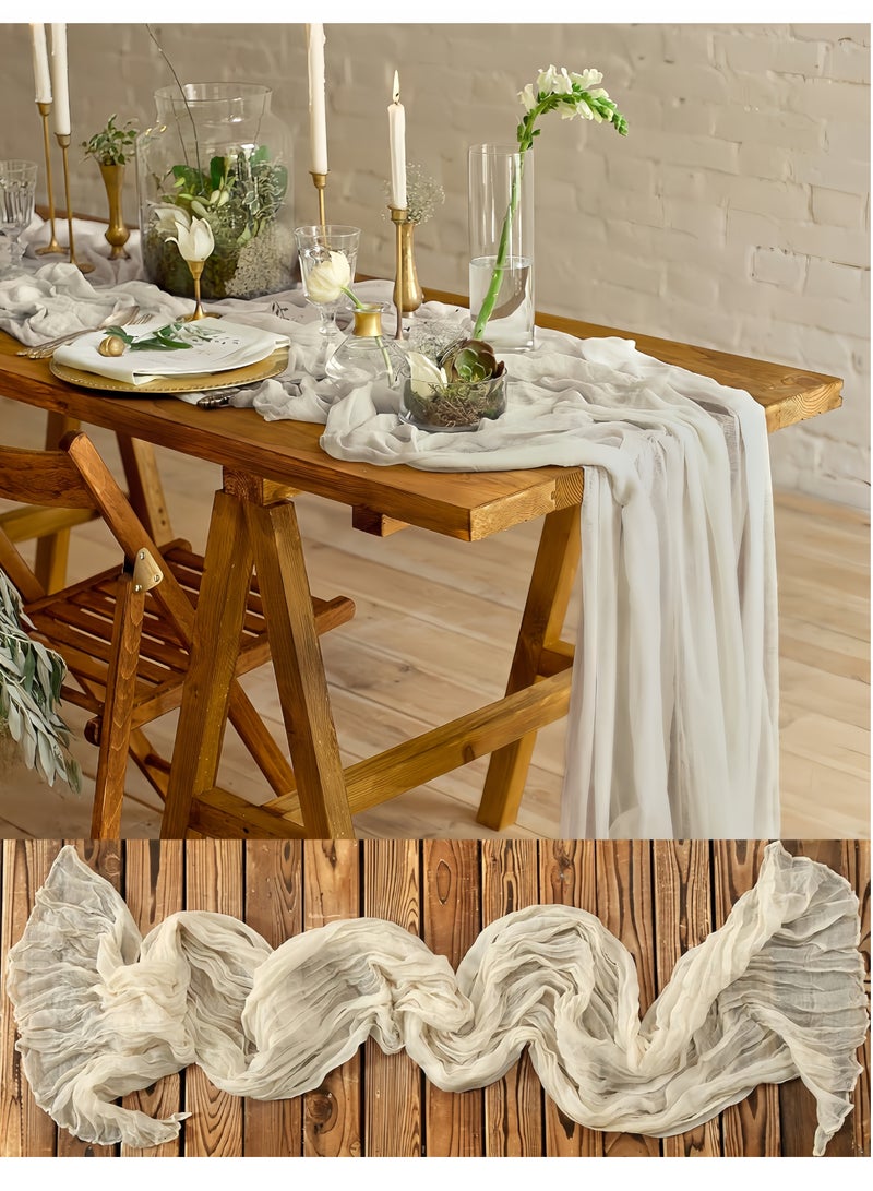 أفضل ذروة مفرش طاولة قطني بيج اللون بنقشة سيامية رومانسية طويلة، مناسب لحفلات الزفاف، وعيد الشكر، وأعياد الميلاد، وتزيين المطاعم، وتزيين عيد الأم، وتزيين المنازل، والتزيين في أي مكان - Image 1