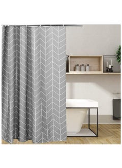 Shower Curtain, Waterproof Polyester Fabric Durable Mildew Stain Resistant Stylish Geometric Pattern Curtain (Grey, 180 x 180cm) - pzsku/ZB918A3C7766B26D74F38Z/45/_/1740662149/27f2b67e-5307-47c4-8d50-76fa6fdb7208