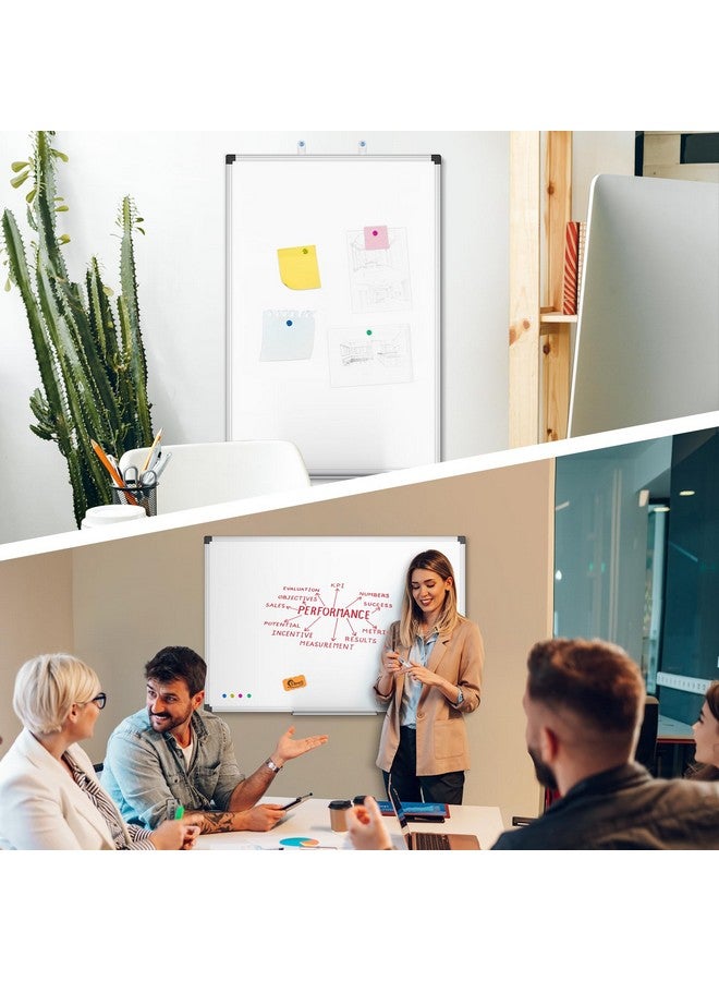 XBoard Magnetic Dry Erase Board/Whiteboard, 36 X 24 Inches, Double Sided White Board,1 Dry Eraser & 3 Dry Erase Markers & 4 Push Pin Magnets - Image 5